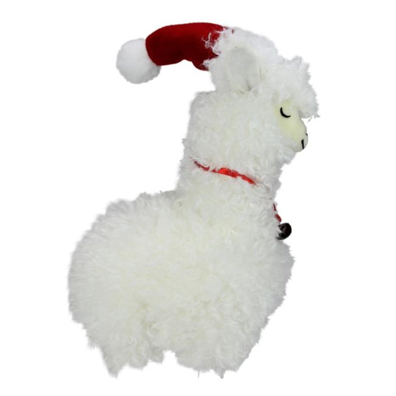 Northlight 32913474 13 in. Plush Standing Llama with Jingle Bell Necklace Christmas Tabletop Figure